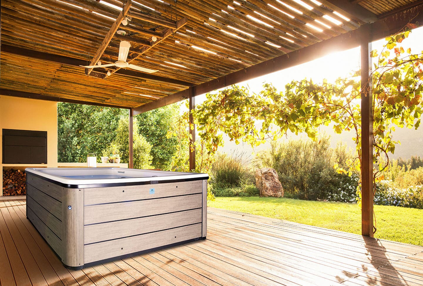 Outdoor hot tub lifestyle
